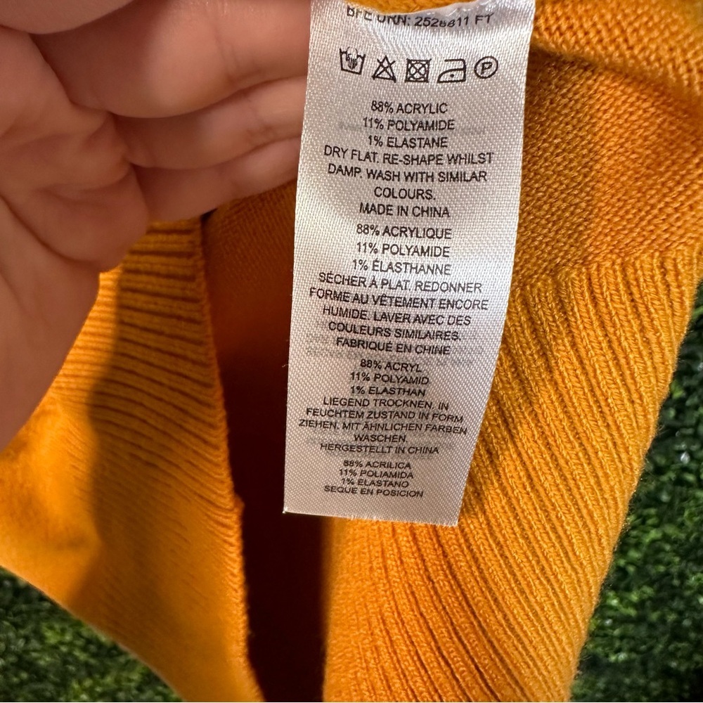 French Connection mustard Yellow‎ Turtleneck long sleeve - Picture 6 of 7